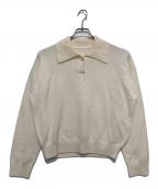 kurashi&trips publishingクラシアンドトリップス パブリッシング）の古着「「大人にひとさじのアクセント」洗えるウールの襟付きニット」｜ベージュ