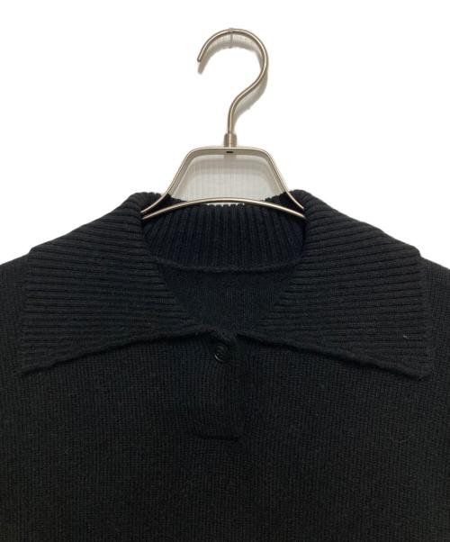 kurashi&trips publishing（クラシアンドトリップス パブリッシング）KURASHI&Trips PUBLISHING (クラシアンドトリップス パブリッシング) 「大人にひとさじのアクセント」洗えるウールの襟付きニット ブラック サイズ:不明の古着・服飾アイテム