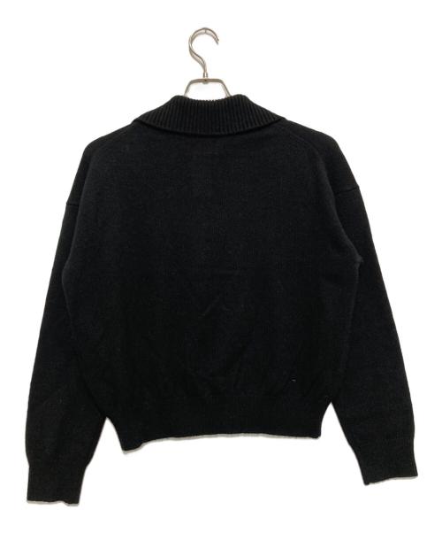 kurashi&trips publishing（クラシアンドトリップス パブリッシング）KURASHI&Trips PUBLISHING (クラシアンドトリップス パブリッシング) 「大人にひとさじのアクセント」洗えるウールの襟付きニット ブラック サイズ:不明の古着・服飾アイテム