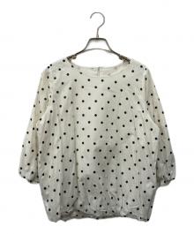 BEARDSLEY（ビアズリー）の古着「ドットバルーンブラウス」｜アイボリー