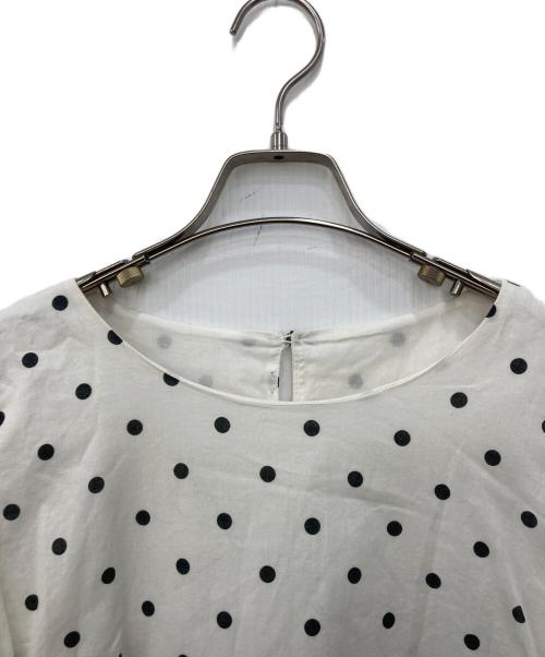 BEARDSLEY（ビアズリー）BEARDSLEY (ビアズリー) ドットバルーンブラウス アイボリー サイズ:FREEの古着・服飾アイテム