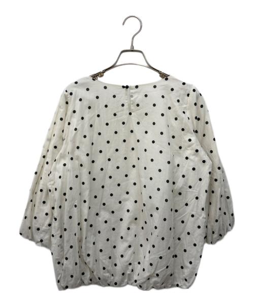 BEARDSLEY（ビアズリー）BEARDSLEY (ビアズリー) ドットバルーンブラウス アイボリー サイズ:FREEの古着・服飾アイテム