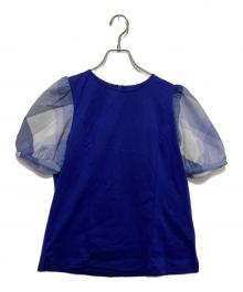 BLUE LABEL CRESTBRIDGE（ブルーレーベルクレストブリッジ）の古着「半袖ブラウス」｜ブルー