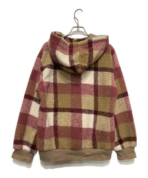 BLUE LABEL CRESTBRIDGE（ブルーレーベルクレストブリッジ）BLUE LABEL CRESTBRIDGE (ブルーレーベルクレストブリッジ) チェックボアパーカージャケット ベージュ サイズ:38の古着・服飾アイテム