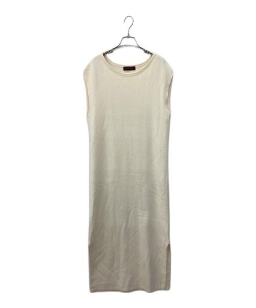CABAN（キャバン）CABAN (キャバン) コットンカシミヤ ノースリーブロングワンピース ベージュ サイズ:Mの古着・服飾アイテム