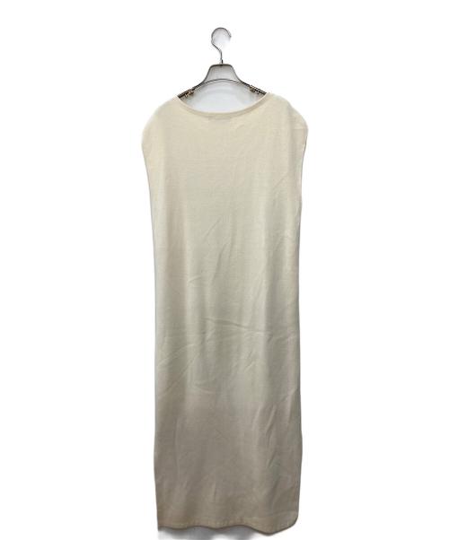 CABAN（キャバン）CABAN (キャバン) コットンカシミヤ ノースリーブロングワンピース ベージュ サイズ:Mの古着・服飾アイテム