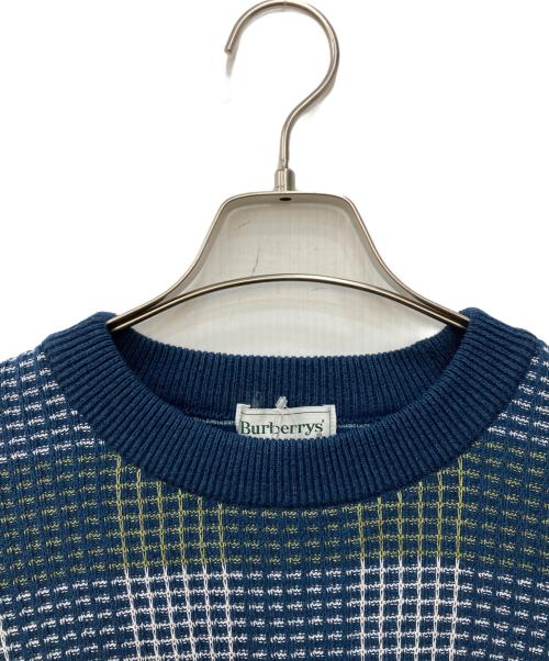 Burberry's（バーバリー）Burberry's (バーバリーズ) クルーネックニット ネイビー サイズ:Ｌ 未使用品の古着・服飾アイテム