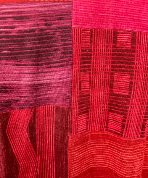 LEONARD（レオナール）LEONARD (レオナール) シルク混カットソー レッド サイズ:Mの古着・服飾アイテム