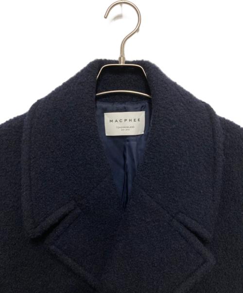 MACPHEE（マカフィー）MACPHEE (マカフィー) ブークレーボンディング ダブルブレストコート ネイビー サイズ:SIZE 36の古着・服飾アイテム