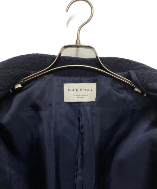 MACPHEE（マカフィー）MACPHEE (マカフィー) ブークレーボンディング ダブルブレストコート ネイビー サイズ:SIZE 36の古着・服飾アイテム