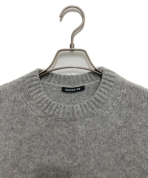 GALERIE VIE（ギャルリーヴィー）GALERIE VIE (ギャルリーヴィー) ファインウール クルーネックニット グレー サイズ:Ⅿの古着・服飾アイテム