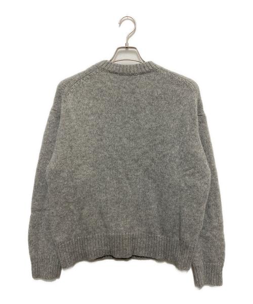 GALERIE VIE（ギャルリーヴィー）GALERIE VIE (ギャルリーヴィー) ファインウール クルーネックニット グレー サイズ:Ⅿの古着・服飾アイテム