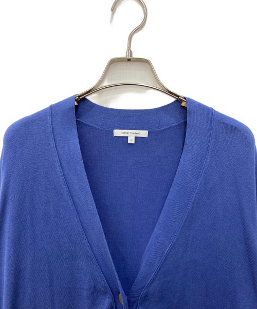 23区（ニジュウサンク）23区 (ニジュウサンク) 【洗える】シルクコットン カーディガン ブルー サイズ:38の古着・服飾アイテム