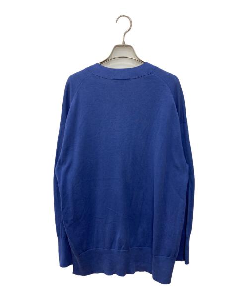 23区（ニジュウサンク）23区 (ニジュウサンク) 【洗える】シルクコットン カーディガン ブルー サイズ:38の古着・服飾アイテム