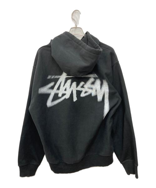 stussy（ステューシー）stussy (ステューシー) DIZZY STOCK HOODIE ブラック サイズ:Ｌの古着・服飾アイテム