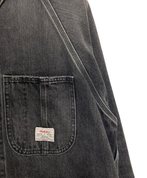 DAIRIKU（ダイリク）DAIRIKU (ダイリク) Vintage Wash Denim Cover All ブラック サイズ:Lの古着・服飾アイテム