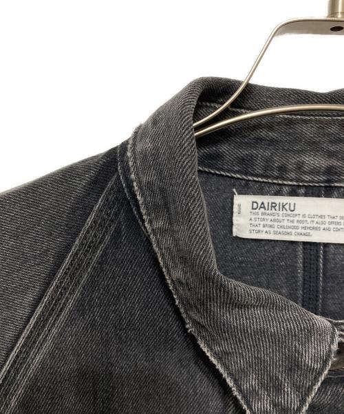 DAIRIKU（ダイリク）DAIRIKU (ダイリク) Vintage Wash Denim Cover All ブラック サイズ:Lの古着・服飾アイテム