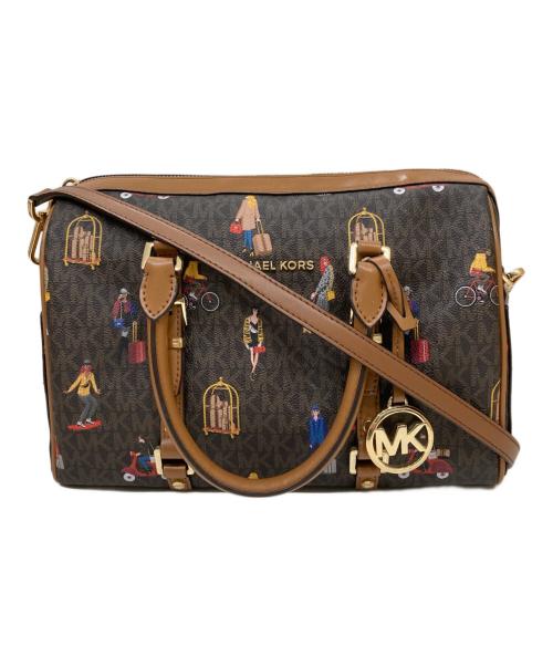 MICHAEL KORS（マイケル・コース）MICHAEL KORS (マイケル・コース) Bedford Travel Medium Jet Set Girls Duffle Satchel ブラウンの古着・服飾アイテム