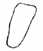 CHANELシャネル）の古着「ココマークロングボールネックレス」｜ブラック×シルバー