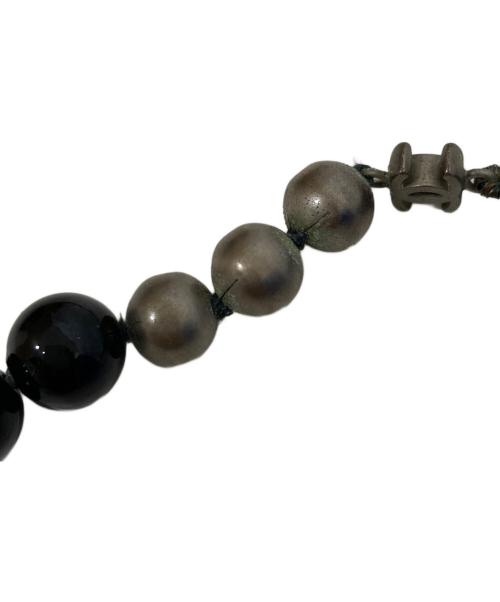 CHANEL（シャネル）CHANEL (シャネル) ココマークロングボールネックレス ブラック×シルバーの古着・服飾アイテム