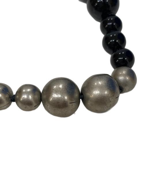 CHANEL（シャネル）CHANEL (シャネル) ココマークロングボールネックレス ブラック×シルバーの古着・服飾アイテム