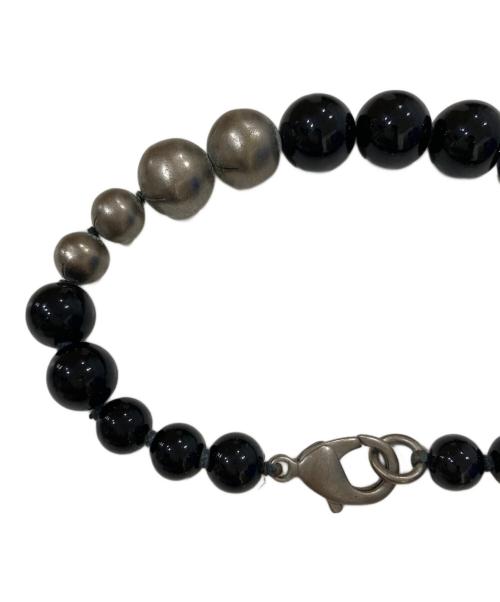 CHANEL（シャネル）CHANEL (シャネル) ココマークロングボールネックレス ブラック×シルバーの古着・服飾アイテム