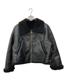 UNITED ARROWS TOKYO（ユナイテッドアローズトウキョウ）の古着「フェイクムートン ボマージャケット」｜ブラック