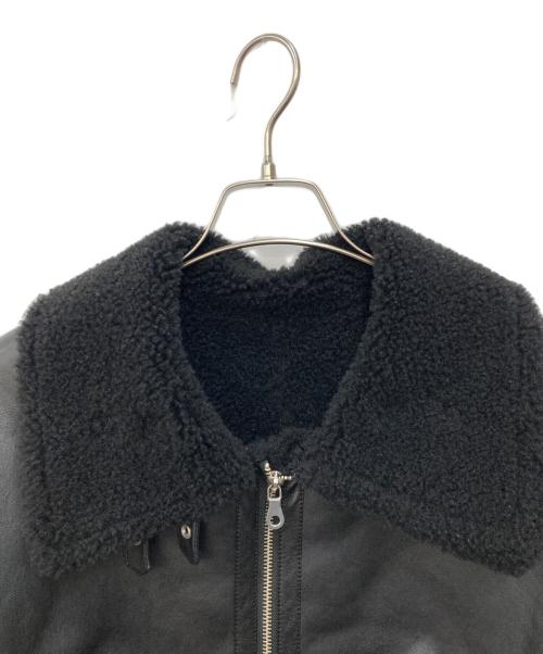 UNITED ARROWS TOKYO（ユナイテッドアローズトウキョウ）UNITED ARROWS TOKYO (ユナイテッドアローズトウキョウ) フェイクムートン ボマージャケット ブラック サイズ:38の古着・服飾アイテム