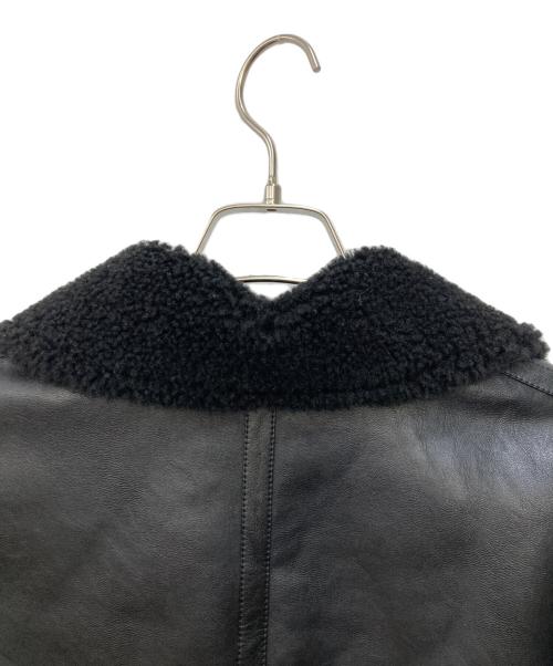 UNITED ARROWS TOKYO（ユナイテッドアローズトウキョウ）UNITED ARROWS TOKYO (ユナイテッドアローズトウキョウ) フェイクムートン ボマージャケット ブラック サイズ:38の古着・服飾アイテム