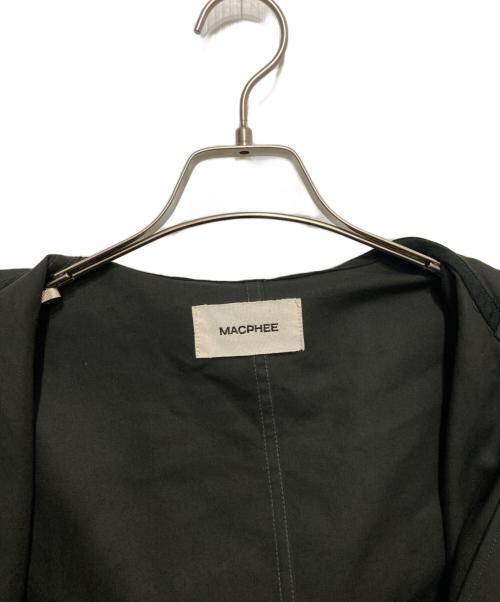 MACPHEE（マカフィー）MACPHEE (マカフィー) コットンダブルクロス フーデッドブルゾン グリーン サイズ:SIZE 36の古着・服飾アイテム