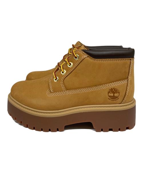 Timberland（ティンバーランド）Timberland (ティンバーランド) プレミアム ウォータープルーフ プラットフォーム チャッカ WHEAT NUBUCK ベージュ サイズ:23.5㎝の古着・服飾アイテム