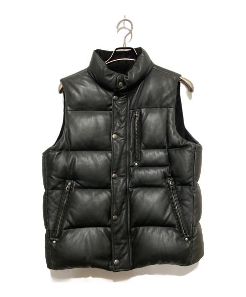 POLO RALPH LAUREN（ポロ・ラルフローレン）POLO RALPH LAUREN (ポロ・ラルフローレン) リバーシブルシープレザーダウンベスト ブラック サイズ:Mの古着・服飾アイテム