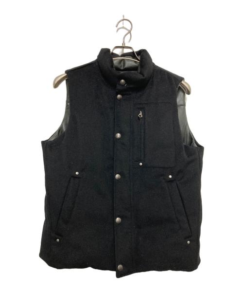 POLO RALPH LAUREN（ポロ・ラルフローレン）POLO RALPH LAUREN (ポロ・ラルフローレン) リバーシブルシープレザーダウンベスト ブラック サイズ:Mの古着・服飾アイテム