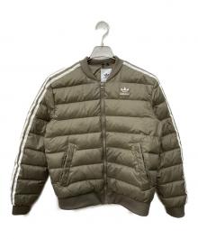 adidas（アディダス）の古着「トレフォイルロゴダウンジャケット」｜ベージュ
