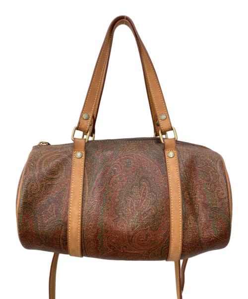ETRO（エトロ）ETRO (エトロ) ペイズリー柄ミニボストンバッグ ブラウンの古着・服飾アイテム