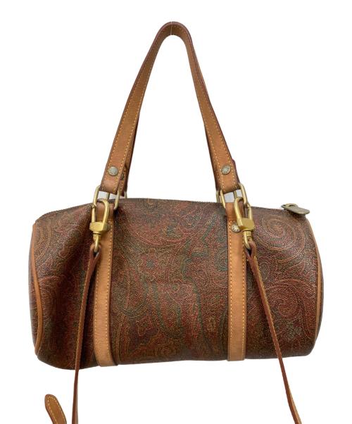 ETRO（エトロ）ETRO (エトロ) ペイズリー柄ミニボストンバッグ ブラウンの古着・服飾アイテム