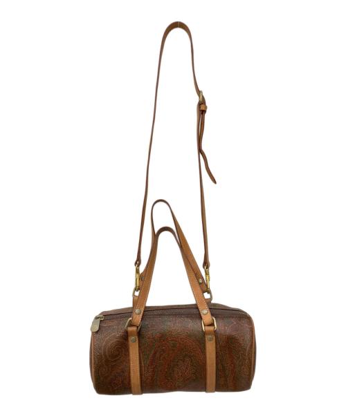 ETRO（エトロ）ETRO (エトロ) ペイズリー柄ミニボストンバッグ ブラウンの古着・服飾アイテム