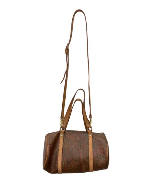 ETRO（エトロ）ETRO (エトロ) ペイズリー柄ミニボストンバッグ ブラウンの古着・服飾アイテム