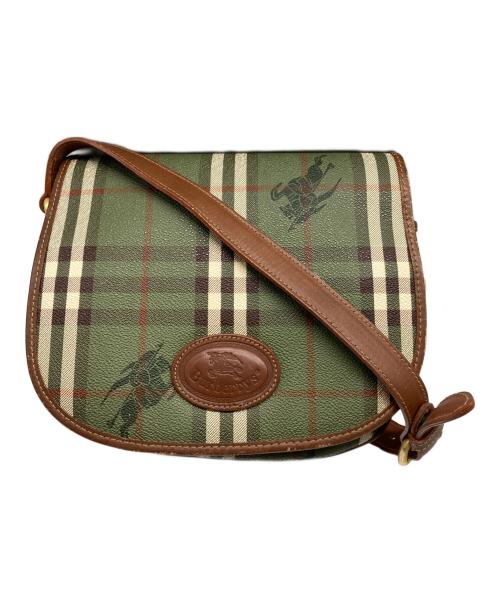 Burberry's（バーバリー）Burberry's (バーバリーズ) シャドーホースノヴァチェックショルダーバッグ グリーンの古着・服飾アイテム