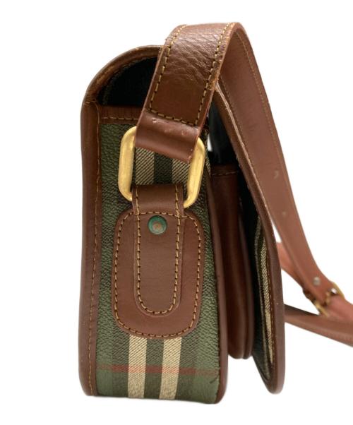 Burberry's（バーバリー）Burberry's (バーバリーズ) シャドーホースノヴァチェックショルダーバッグ グリーンの古着・服飾アイテム