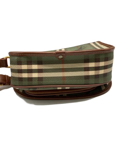 Burberry's（バーバリー）Burberry's (バーバリーズ) シャドーホースノヴァチェックショルダーバッグ グリーンの古着・服飾アイテム