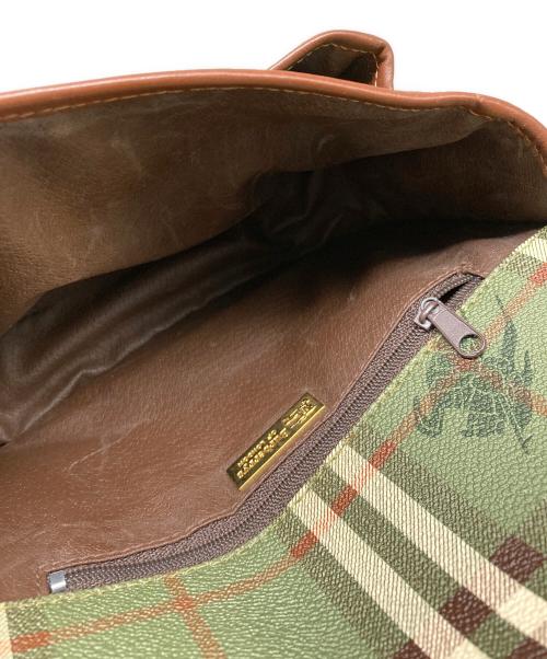 Burberry's（バーバリー）Burberry's (バーバリーズ) シャドーホースノヴァチェックショルダーバッグ グリーンの古着・服飾アイテム