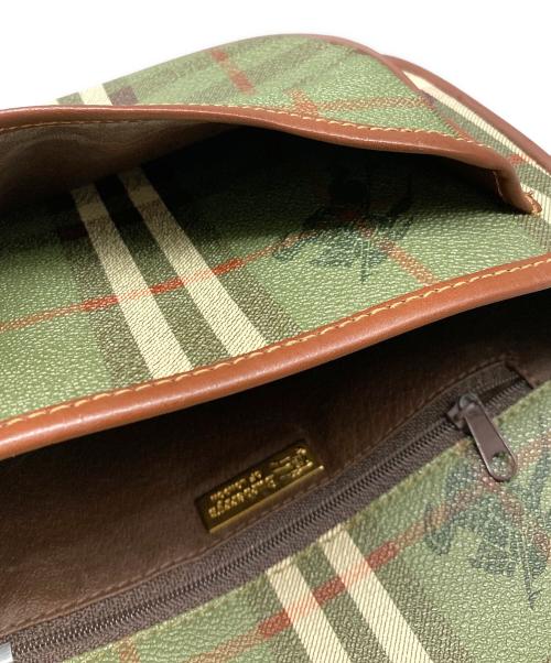 Burberry's（バーバリー）Burberry's (バーバリーズ) シャドーホースノヴァチェックショルダーバッグ グリーンの古着・服飾アイテム