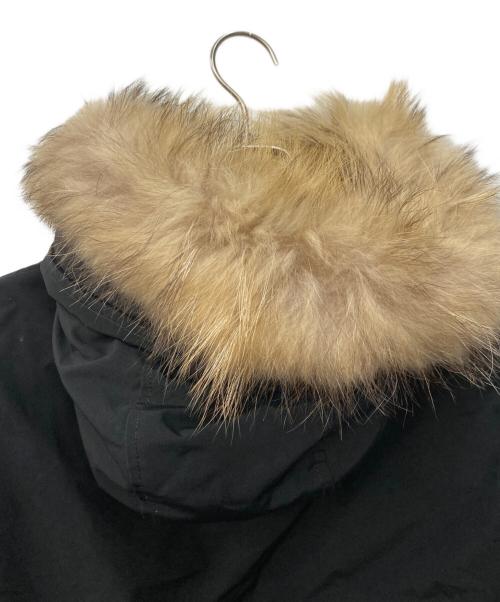 DANTON（ダントン）DANTON (ダントン) FAKE FUR HOODED DOWN JACKET ブラック サイズ:42の古着・服飾アイテム
