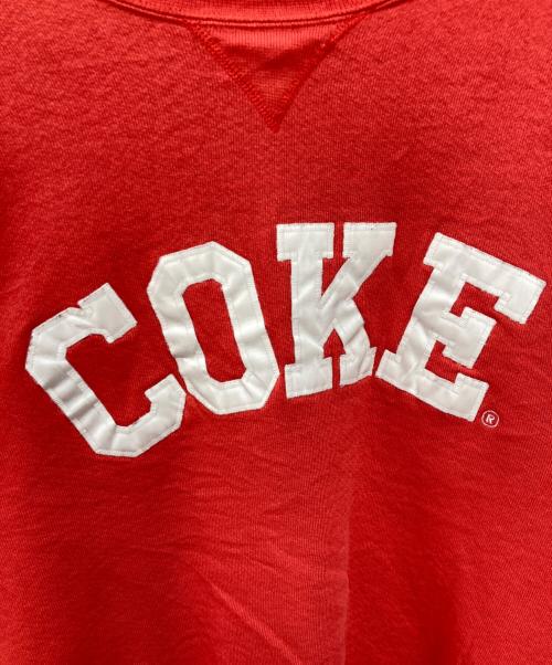 Coca Cola（コカコーラ）Coca Cola (コカコーラ) ワッペンスウェット レッド サイズ:Ｌの古着・服飾アイテム