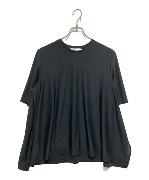 icB（アイシービー）icB (アイシービー) シアートリコット ペプラムカットソー ブラック サイズ:M(13)の古着・服飾アイテム