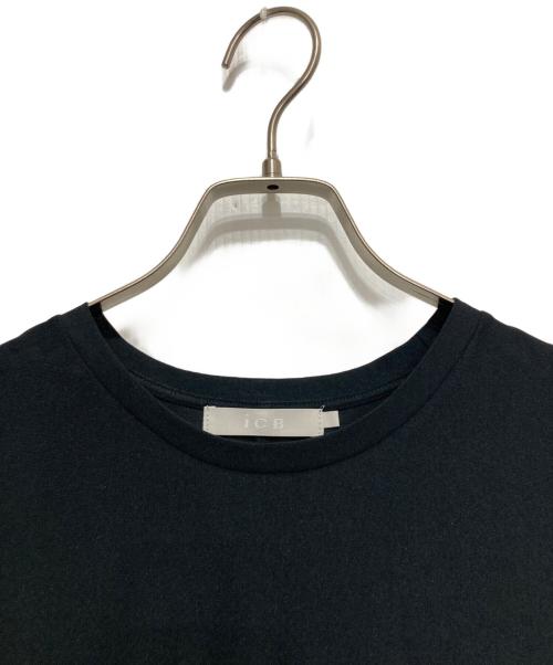 icB（アイシービー）icB (アイシービー) シアートリコット ペプラムカットソー ブラック サイズ:M(13)の古着・服飾アイテム