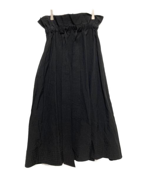 UNITED ARROWS（ユナイテッドアローズ）UNITED ARROWS (ユナイテッドアローズ) R/LI ギャザースカート ブラック サイズ:Sの古着・服飾アイテム