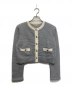 Apuweiser-richeアプワイザーリッシェ）の古着「キラふわ金釦カーディガン」｜グレー
