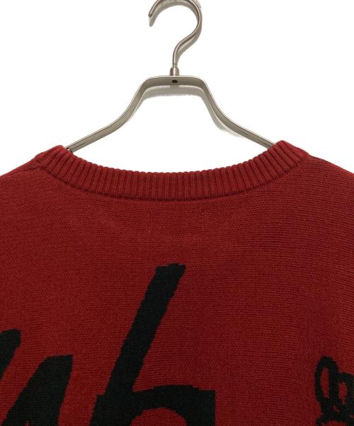 GLIMCLAP（グリムクラップ）glimclap (グリムクラップ) ニット レッド×ブラック サイズ:Sの古着・服飾アイテム